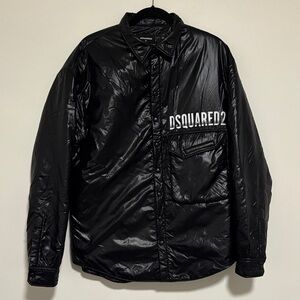 DSQUARED2 Glossy Black Logo Jacket